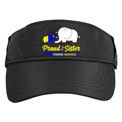Proud Sister Down Syndrome Awareness Elephant Adult Drive Performance Visor