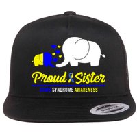 Proud Sister Down Syndrome Awareness Elephant Flatbill Hat