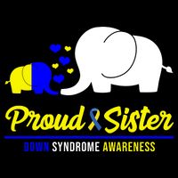 Proud Sister Down Syndrome Awareness Elephant Flatbill Hat