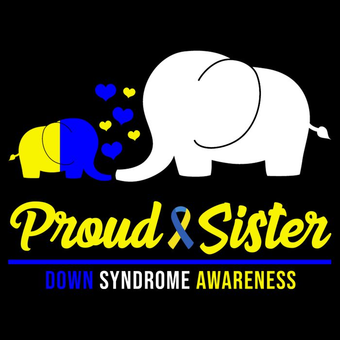 Proud Sister Down Syndrome Awareness Elephant Flatbill Hat