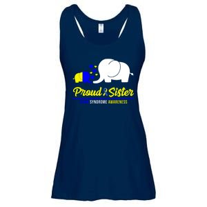 Proud Sister Down Syndrome Awareness Elephant Ladies Essential Flowy Tank