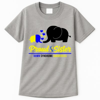 Proud Sister Down Syndrome Awareness Elephant Tall T-Shirt