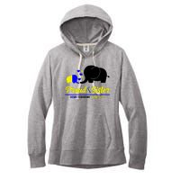 Proud Sister Down Syndrome Awareness Elephant Women's Fleece Hoodie