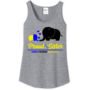 Proud Sister Down Syndrome Awareness Elephant Ladies Essential Tank