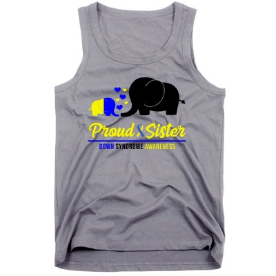 Proud Sister Down Syndrome Awareness Elephant Tank Top