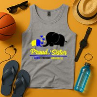 Proud Sister Down Syndrome Awareness Elephant Tank Top