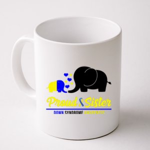 Proud Sister Down Syndrome Awareness Elephant Coffee Mug