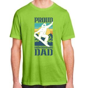 Proud Snowboarding Dad Father Snowboarder Snowboard Daddy Gift Adult ChromaSoft Performance T-Shirt