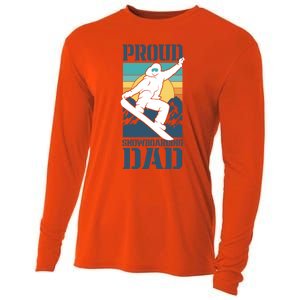 Proud Snowboarding Dad Father Snowboarder Snowboard Daddy Gift Cooling Performance Long Sleeve Crew