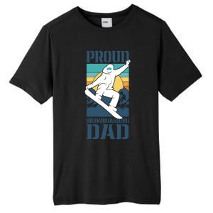 Proud Snowboarding Dad Father Snowboarder Snowboard Daddy Gift Tall Fusion ChromaSoft Performance T-Shirt