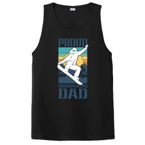 Proud Snowboarding Dad Father Snowboarder Snowboard Daddy Gift PosiCharge Competitor Tank