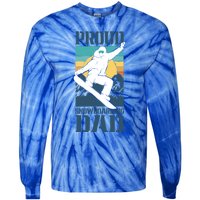 Proud Snowboarding Dad Father Snowboarder Snowboard Daddy Gift Tie-Dye Long Sleeve Shirt