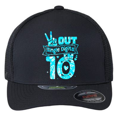 Peaceout Single Digits IM 10 Digits Tie Dye Birthday Girl Flexfit Unipanel Trucker Cap