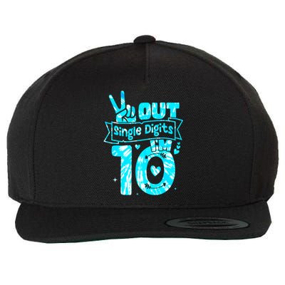 Peaceout Single Digits IM 10 Digits Tie Dye Birthday Girl Wool Snapback Cap