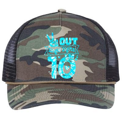 Peaceout Single Digits IM 10 Digits Tie Dye Birthday Girl Retro Rope Trucker Hat Cap