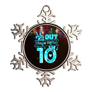 Peaceout Single Digits IM 10 Digits Tie Dye Birthday Girl Metallic Star Ornament