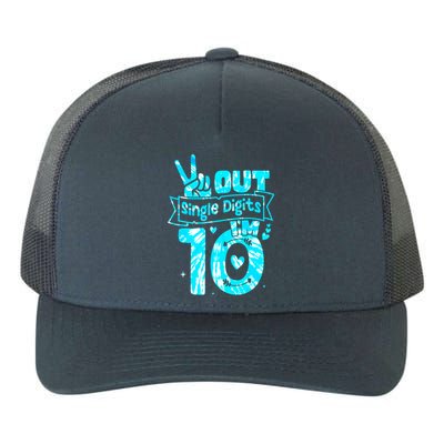 Peaceout Single Digits IM 10 Digits Tie Dye Birthday Girl Yupoong Adult 5-Panel Trucker Hat