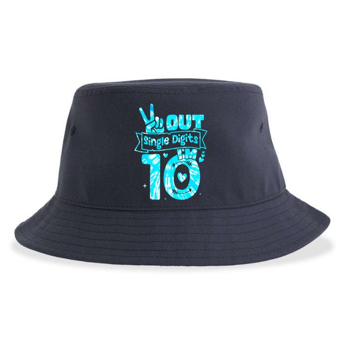 Peaceout Single Digits IM 10 Digits Tie Dye Birthday Girl Sustainable Bucket Hat