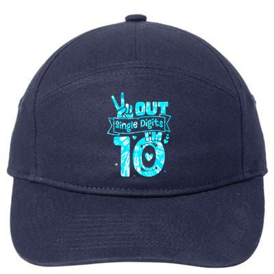 Peaceout Single Digits IM 10 Digits Tie Dye Birthday Girl 7-Panel Snapback Hat