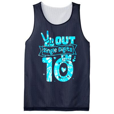 Peaceout Single Digits IM 10 Digits Tie Dye Birthday Girl Mesh Reversible Basketball Jersey Tank