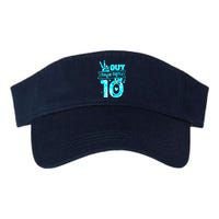 Peaceout Single Digits IM 10 Digits Tie Dye Birthday Girl Valucap Bio-Washed Visor