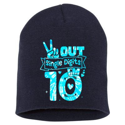 Peaceout Single Digits IM 10 Digits Tie Dye Birthday Girl Short Acrylic Beanie