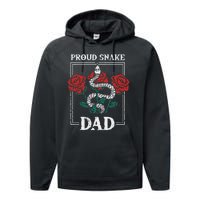 Proud Snake Dad Father Owner Animals Pet Rattlesnake Gift Performance Fleece Hoodie