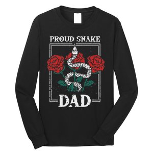 Proud Snake Dad Father Owner Animals Pet Rattlesnake Gift Long Sleeve Shirt