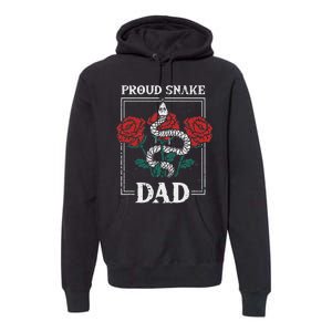 Proud Snake Dad Father Owner Animals Pet Rattlesnake Gift Premium Hoodie