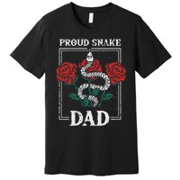 Proud Snake Dad Father Owner Animals Pet Rattlesnake Gift Premium T-Shirt