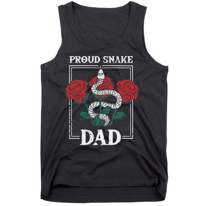 Proud Snake Dad Father Owner Animals Pet Rattlesnake Gift Tank Top