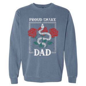 Proud Snake Dad Father Owner Animals Pet Rattlesnake Gift Garment-Dyed Sweatshirt