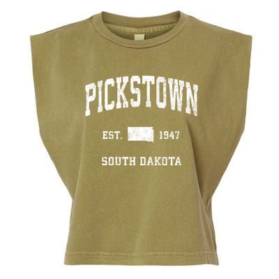 Pickstown South Dakota Sd Vintage Athletic Sports Garment-Dyed Women's Muscle Tee