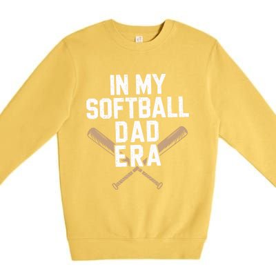 Proud Softball Dad Softball Team Dad In My Softball Dad Era Gift Premium Crewneck Sweatshirt