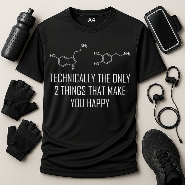 Psychology Serotonin Dopamine Chemical Formula Psychologist Performance Shirt