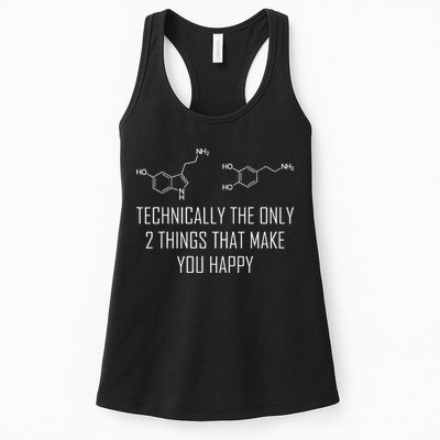 Psychology Serotonin Dopamine Chemical Formula Psychologist Womens Tank Top