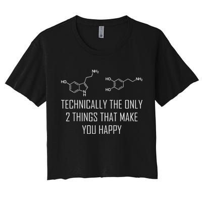 Psychology Serotonin Dopamine Chemical Formula Psychologist Crop Top
