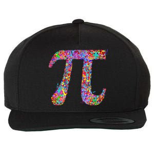 Pi Symbol Drip Art Gift Wool Snapback Cap