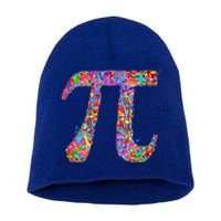 Pi Symbol Drip Art Gift Short Acrylic Beanie