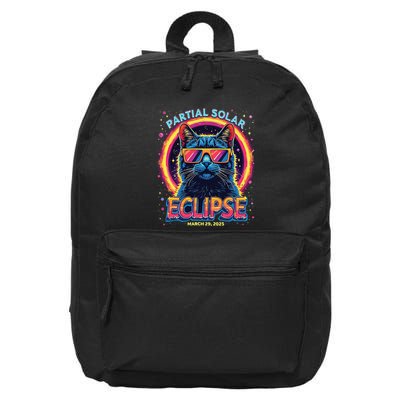 Partial Solar Eclipse 2025 March 29 2025 Solar Eclipse Cat 16 in Basic Backpack