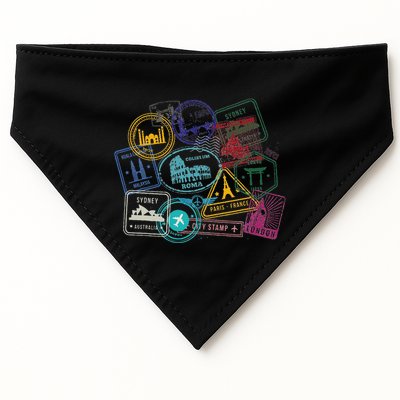 Passport Stamps Edition Travel USA-Made Doggie Bandana