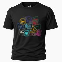 Passport Stamps Edition Travel Cooling Performance Crew T-Shirt
