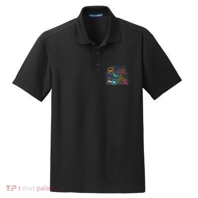 Passport Stamps Edition Travel Dry Zone Grid Polo