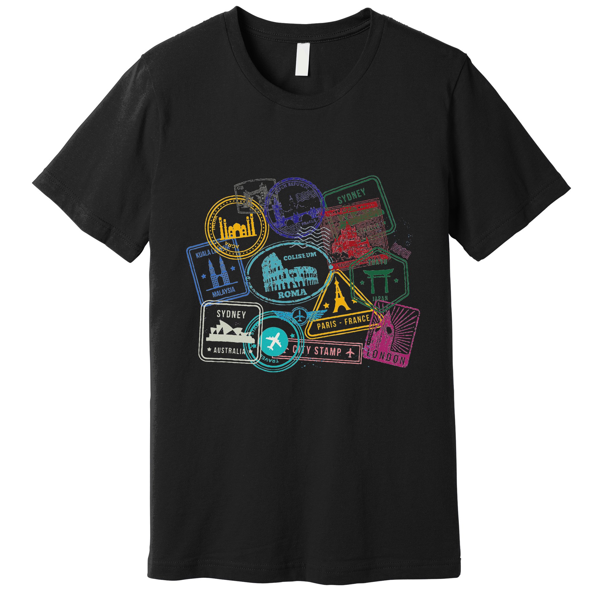 Passport Stamps Edition Travel Premium T-Shirt