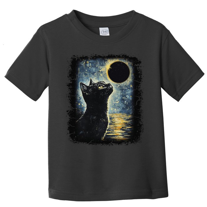 Partial Solar Eclipse For Cat Lover Toddler T-Shirt