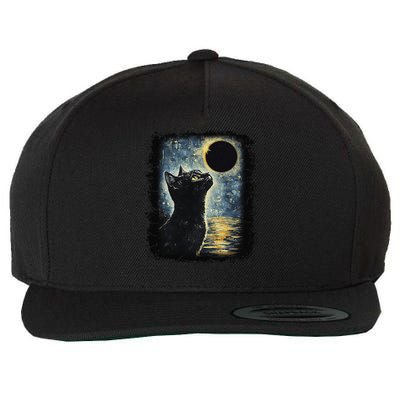 Partial Solar Eclipse For Cat Lover Wool Snapback Cap