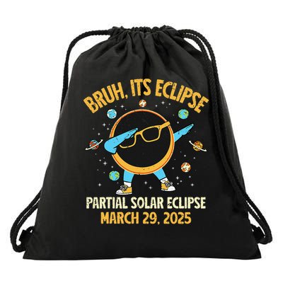 Partial Solar Eclipse 2025 29 March Bruh Dabbing Drawstring Bag