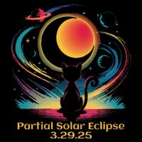 Partial Solar Eclipse 2025 Cat Lover Astronomy 3.29.25 Daily Commute Backpack