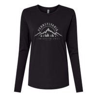 Pennsylvania State Est. 1787 Vintage Mountains Gift Womens Cotton Relaxed Long Sleeve T-Shirt