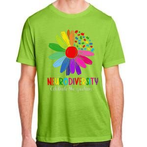 Puzzle Sunflower Embrace Neurodiversity Spectrum Autism Gift Adult ChromaSoft Performance T-Shirt